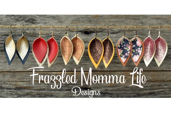 Pinch Leaf Double Layer Earrings, faux leather, lightweight, fashion earrings | Etsy (US)