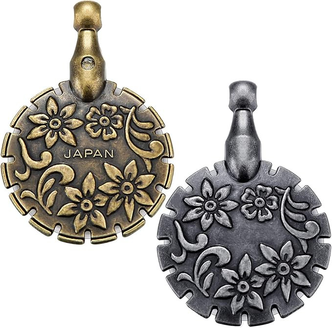 2 Pieces Yarn Cutter Pendants Antique Gold Silver Metal Thread Cutter Pendant Round Shape Yarn Cu... | Amazon (US)