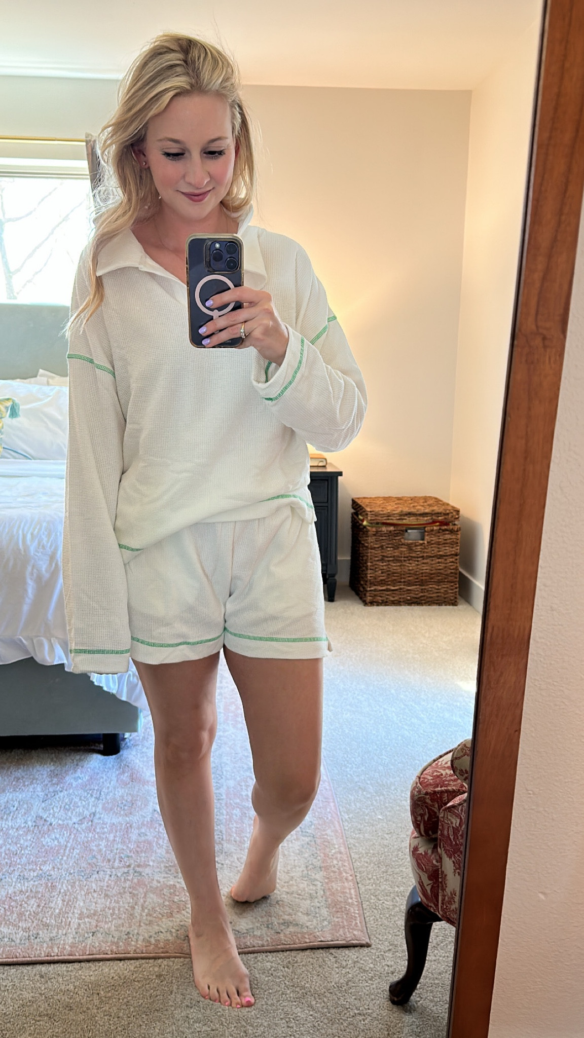 This set is giving racquet/tennis club! It’s so cute and preppy! I love the waffle knit and oversized fit. 

#LTKstyletip #LTKSpringSale #LTKbeauty