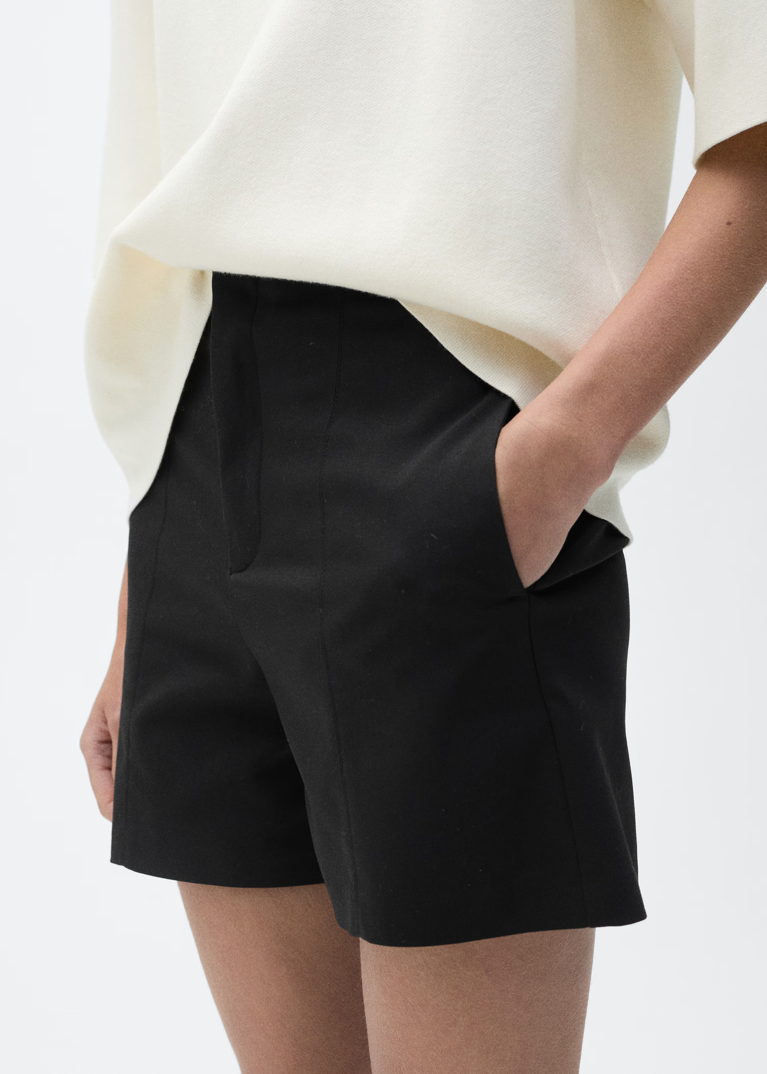 High-waisted cotton shorts - Women | MANGO United Kingdom | MANGO (UK)