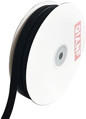 QIANF Vintage Black Velvet Ribbon, 3/8 Inch X 25Yd | Amazon (US)