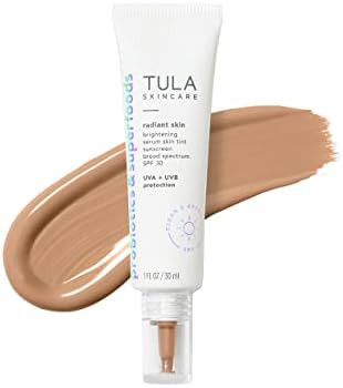TULA Skin Care Radiant Skin Brightening Serum Skin Tint SPF | Facial Sunscreen Provides Broad Spe... | Amazon (US)