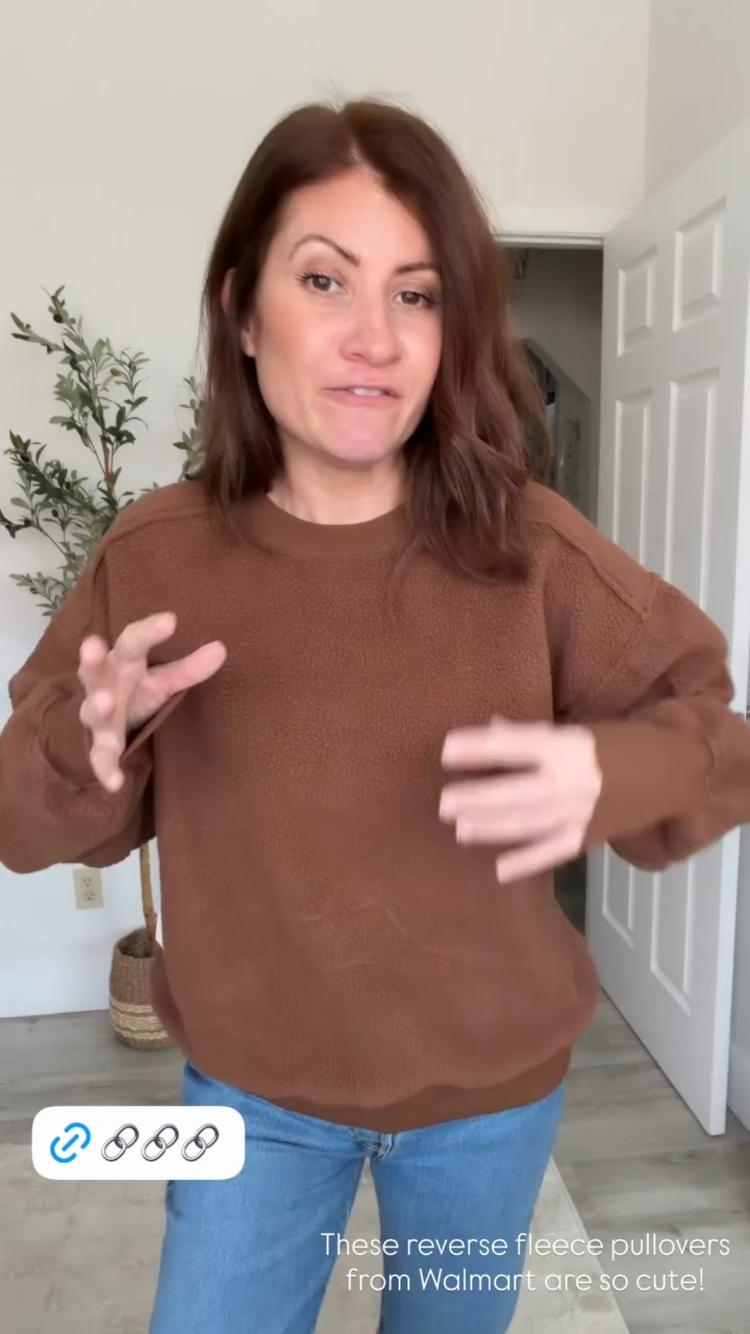 @shop.ltk 
@walmartstyle 
 These reverse fleece pullovers from Walmart are so cute!