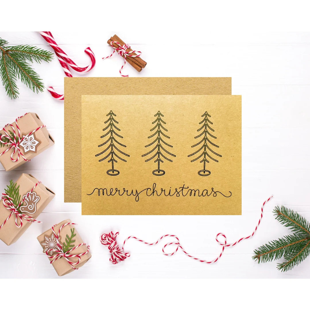 Set of 12 Handmade Christmas Cards FREE SHIPPING | Etsy (US)