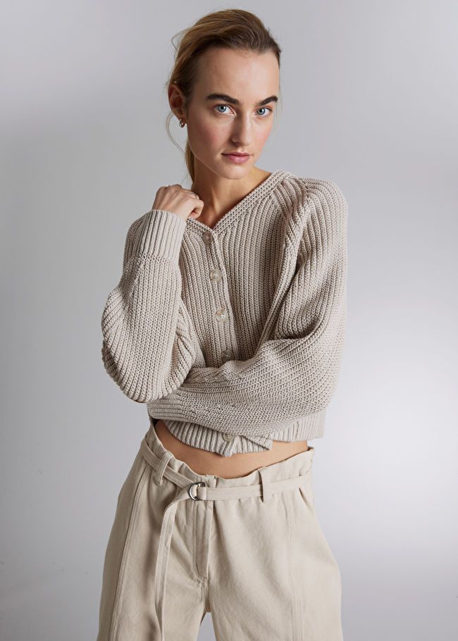 Relaxed Knit Cardigan - Mole - Cardigans - & Other Stories | & Other Stories US
