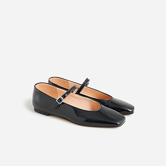 J.Crew: Anya Mary Jane Flats In Leather For Women | J.Crew US