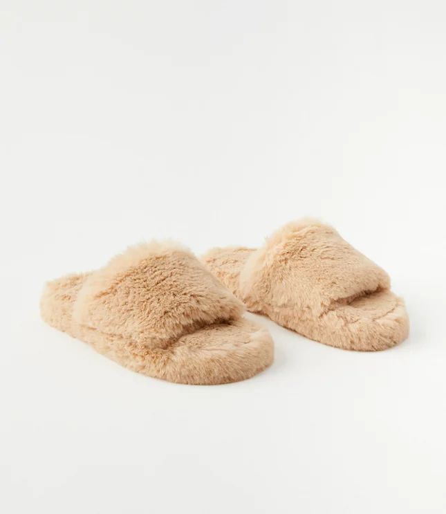 Faux Fur Slide Slippers | LOFT