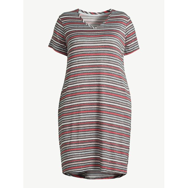 Joyspun Women's Sleep Midi Chemise, Sizes S to 3X | Walmart (US)