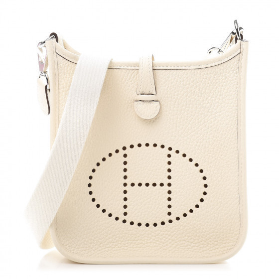 HERMES Taurillon Clemence Evelyne TPM Nata | Fashionphile