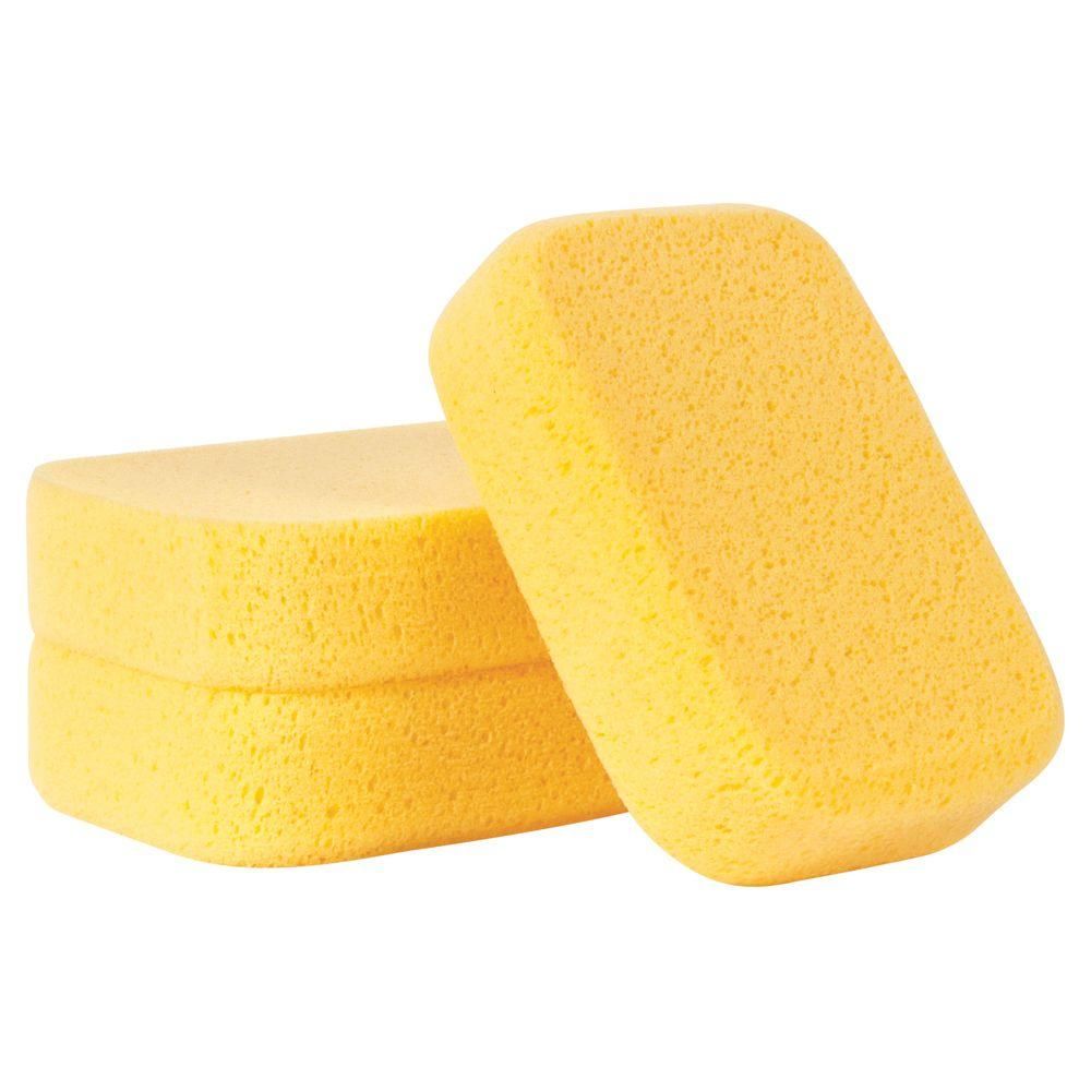 QEP 7-1/2 in. x 5-1/2 in. x 1-7/8 in. Extra Large Grouting, Cleaning and Washing Sponge (3-Pack)-700 | Home Depot
