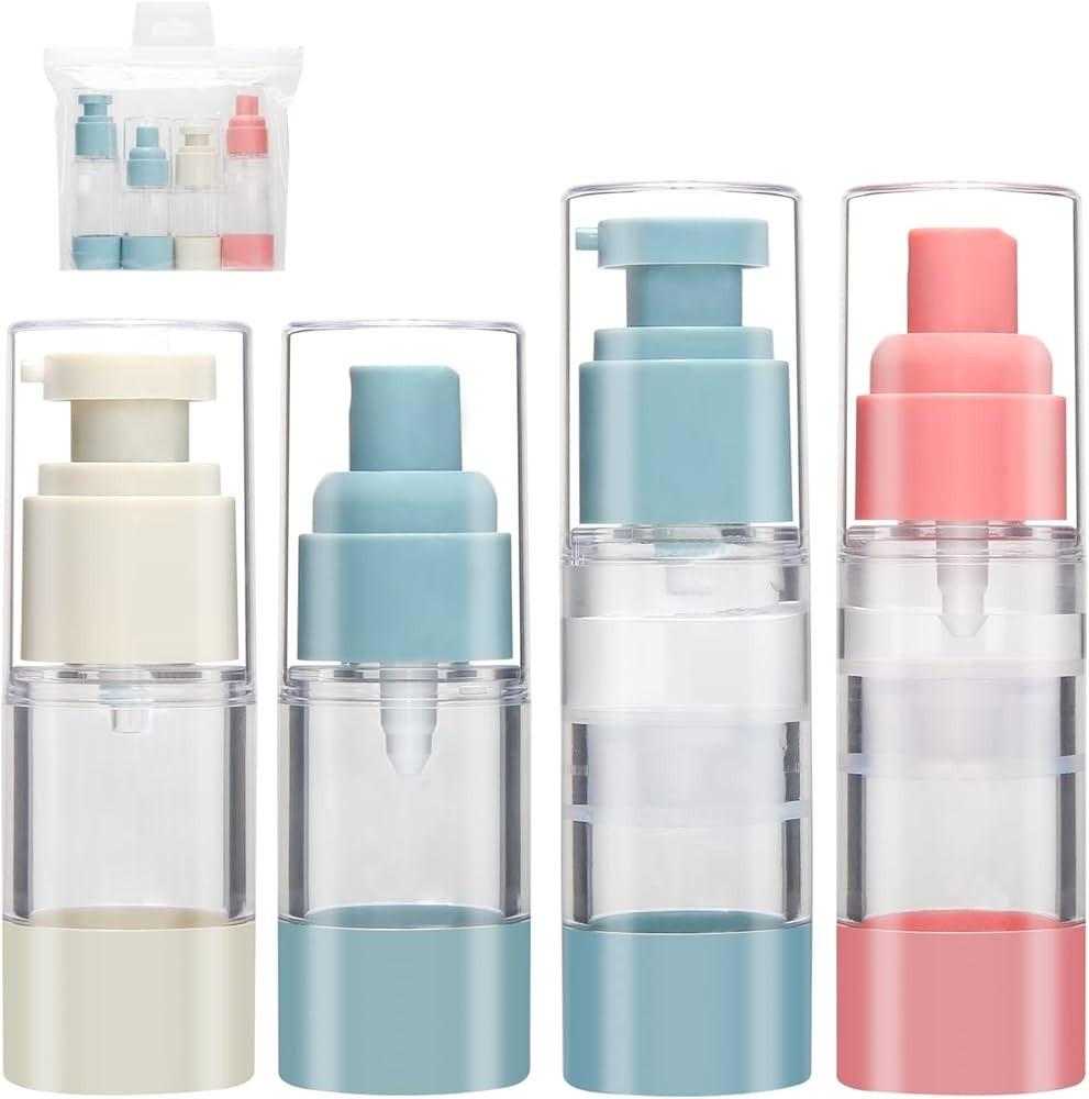 miermagic 15ml/30ml Vacuum Cosmetic Bottles Toiletries, Plastic Airless Cosmetic Containers for T... | Amazon (US)