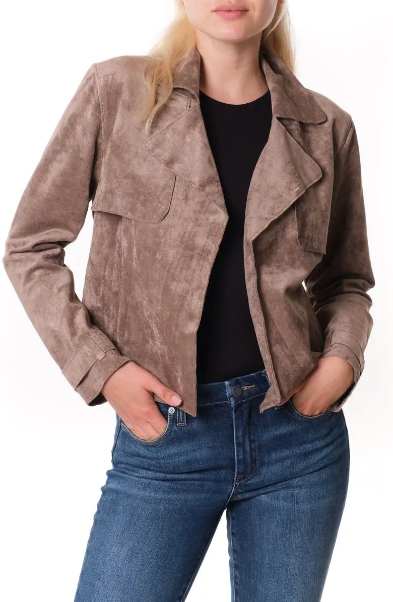 Seal the Deal Faux Suede Crop Trench | Nordstrom