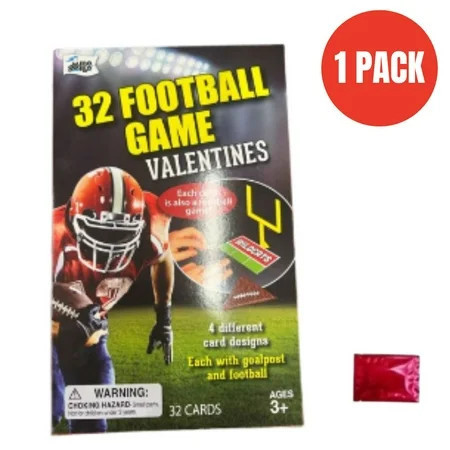 Mello Smello Football Game Valentines - 32 Classroom Cards with Goalposts and Footballs + LaPrima Morceau Bonbon Bonus | Walmart (US)