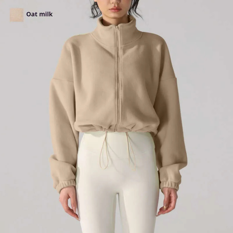 Yoga Autumn/Winter Plush Sweater Women's Stand up Neck Loose Sports Top Thick and Warm Oli Fleece... | DHGate