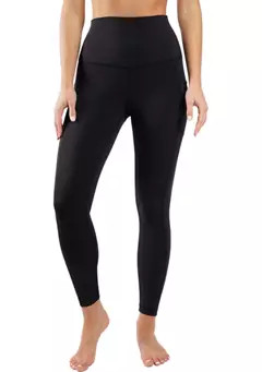 Yogalicious Lux Elastic Free Super High Waist Side Pocket Ankle Leggings | Belk