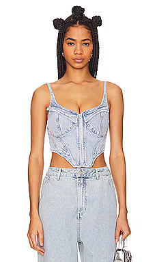 AFRM x Revolve Iris Top in Crystal Blue Wash from Revolve.com | Revolve Clothing (Global)
