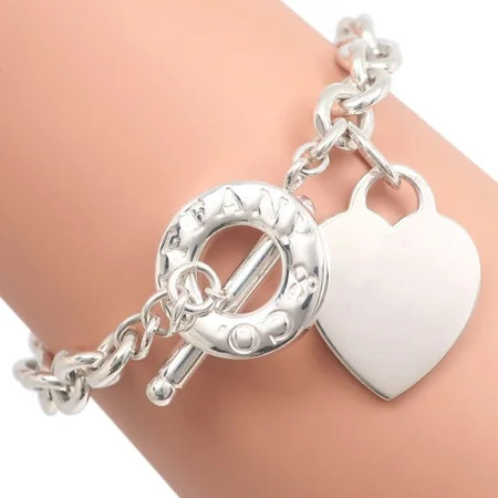 Pre-Owned Tiffany & Co. Return to Bracelet Heart Tag Silver 925 Approx. 37.6g TIFFANY Unisex (Fair) | Walmart (US)