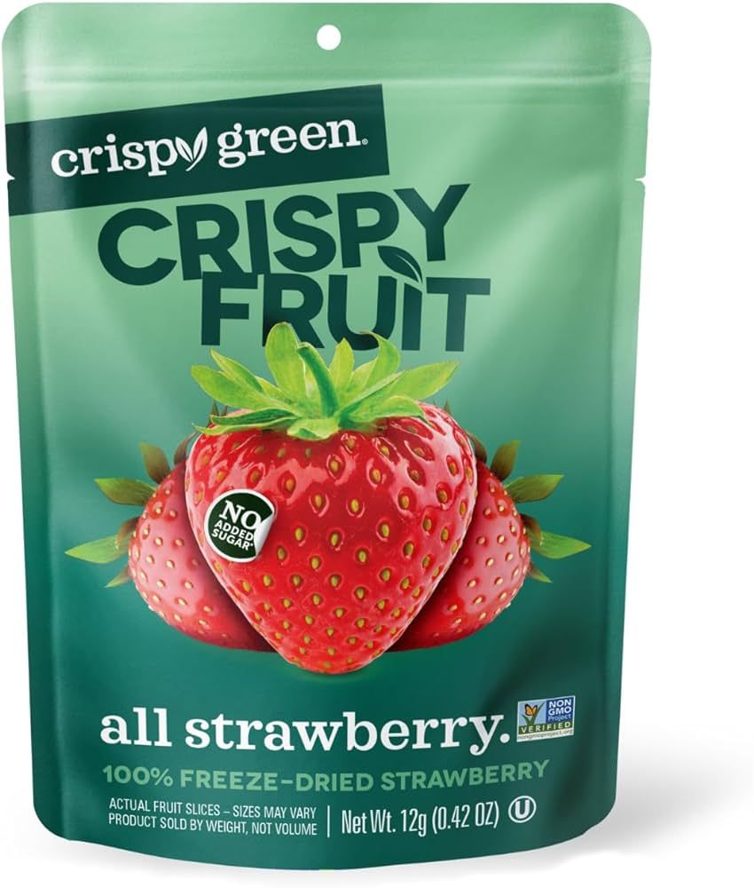 Crispy Green Natural Freeze-Dried Fruit, Single-Serve, No Sugar Added, Strawberry 0.42 Ounce (Pac... | Amazon (US)