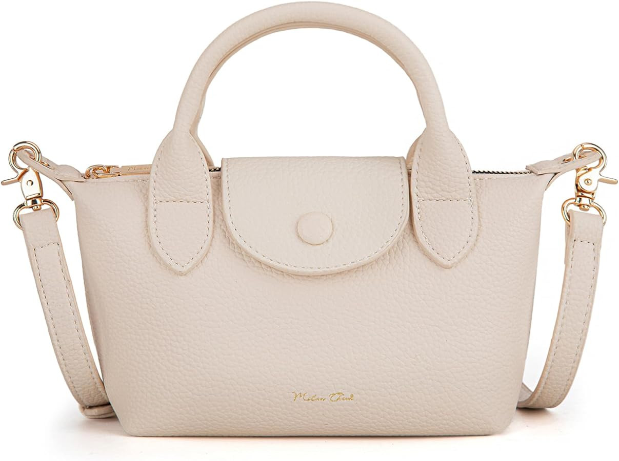 Milan Chiva Mini Crossbody Bag for Women Chic Elegant Satchel Small Top Handle Purse Lightweight | Amazon (US)