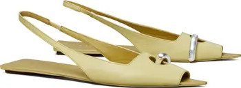 Pierced Slingback Open Toe Flat (Women) | Nordstrom