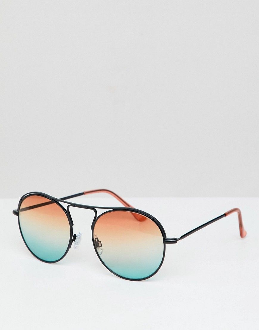 Jeepers Peepers round sunglasses with gradient lens - Red | ASOS US