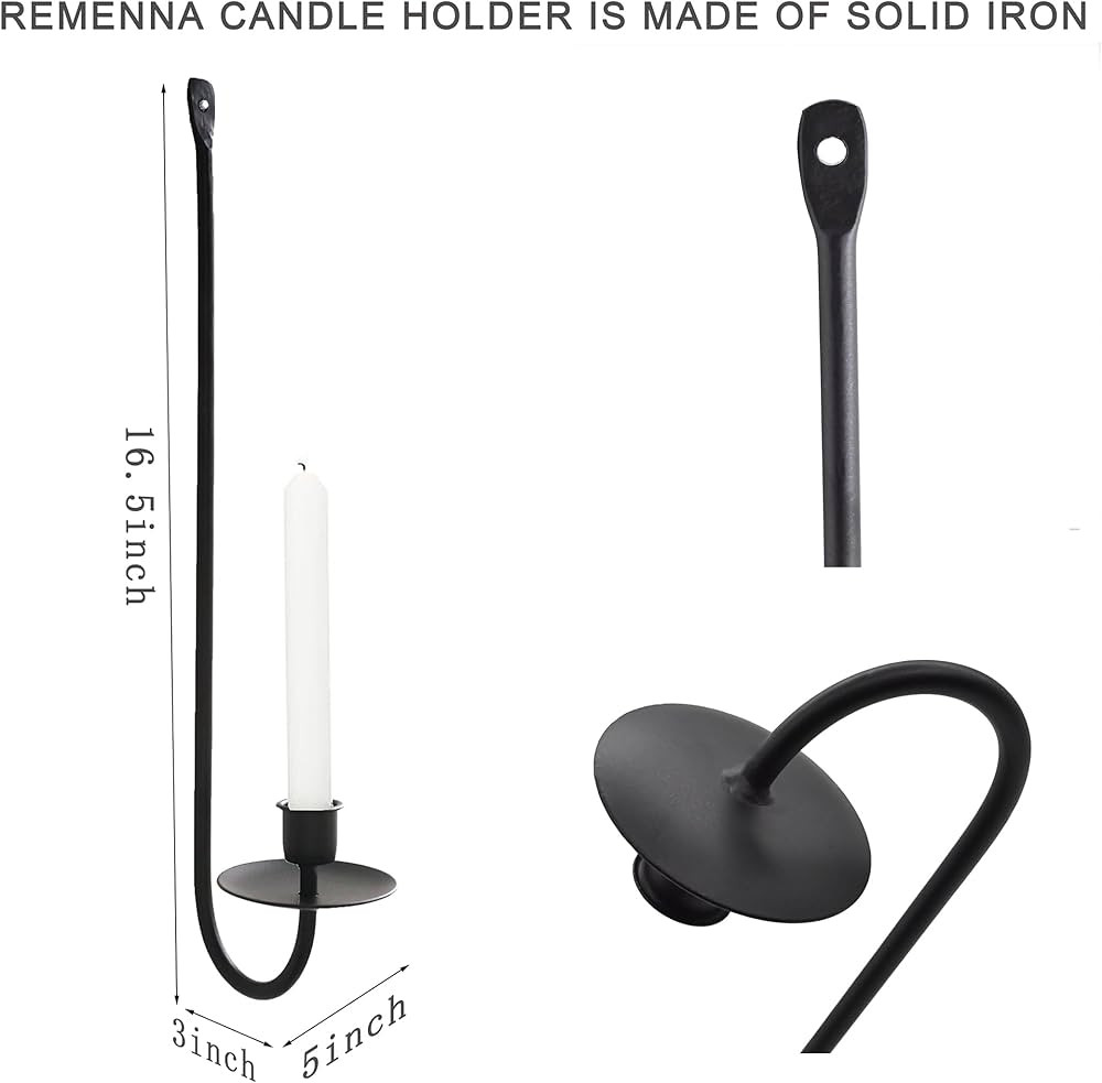 Metal Wall Candle Sconce Holder Set of 2 Wall Mount Candle Holders Modern Wall Candle Sconces Han... | Amazon (US)