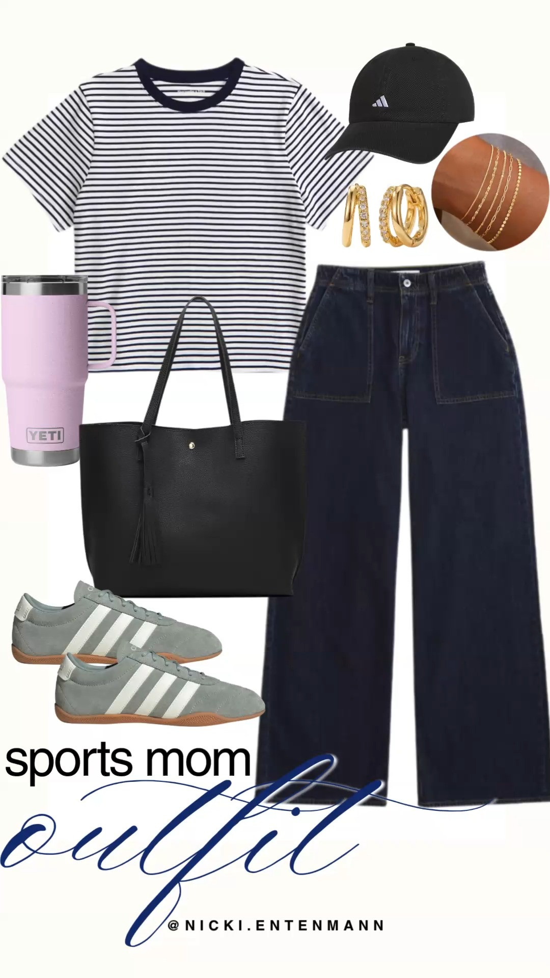 Whether you’re cheering from the sidelines or running the carpool, this sports mom uniform keeps it chic. These wide-leg denim and striped tee pairings are the ultimate weekend MVP.

#sportsmom #momstyle #gamedayoutfit #casualstyle #weekendvibes #streetstyle #ootdinspo #momsoftiktok #springfashion #athleisure 

 #LTKootd #LTKmomlife #LTKActive