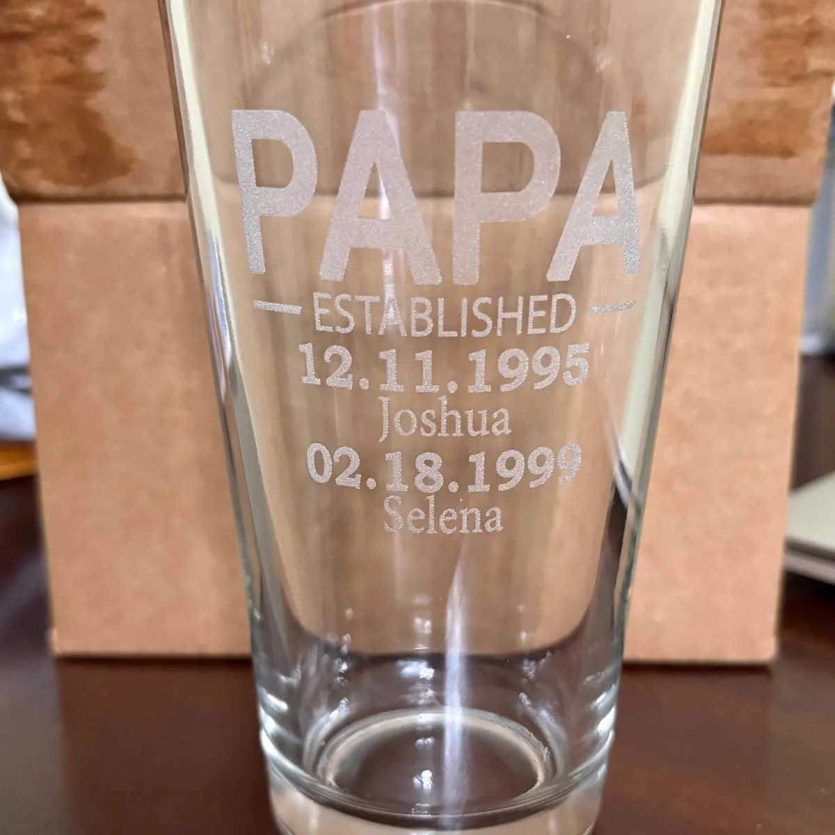 Custom Dad Established 16oz Beer Glass for Dad, Special Gifts for Father's Day, Fathers Day Custo... | Etsy (Global)