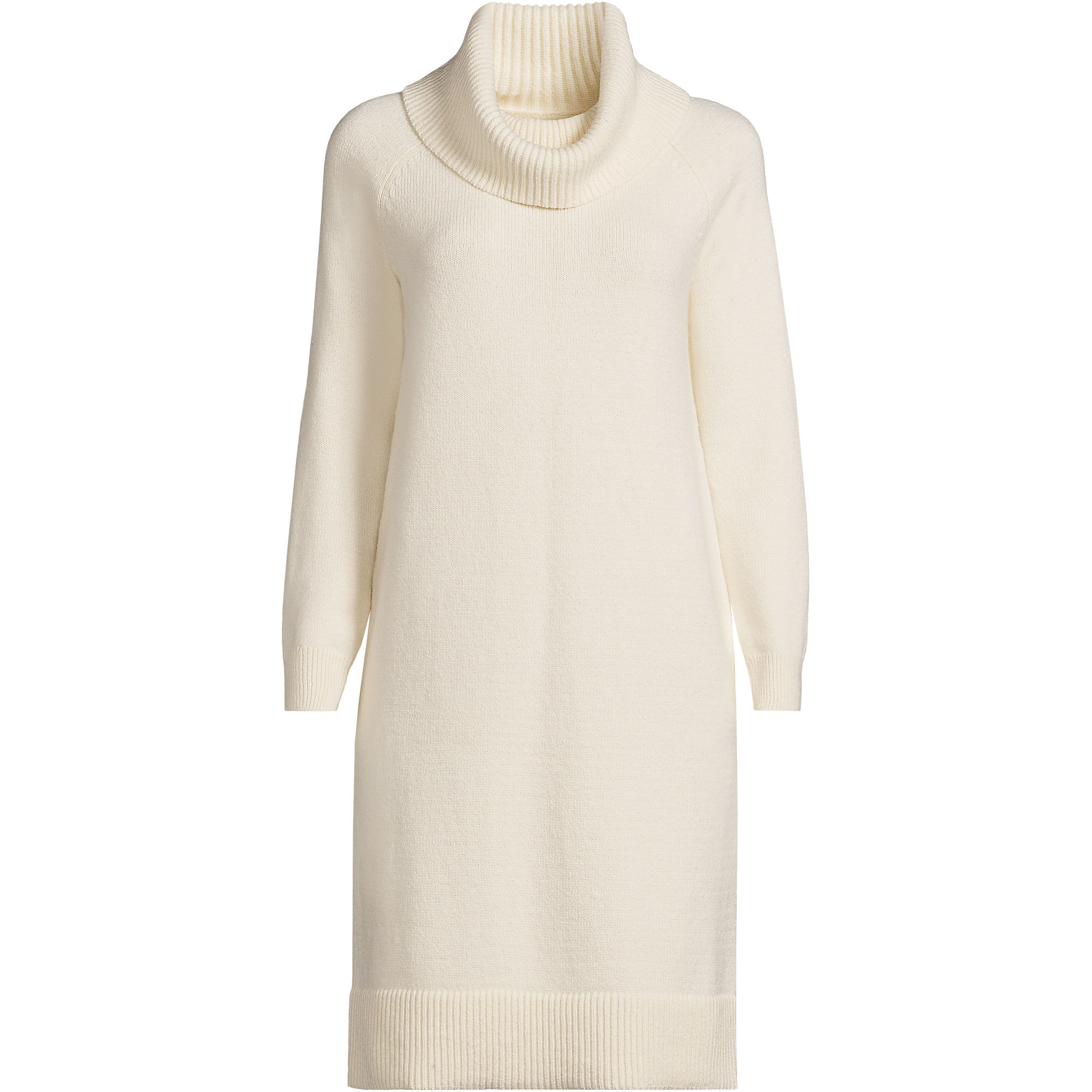 Women's Cozy Lofty Cowl Neck Sweater Dress | Lands' End (US)