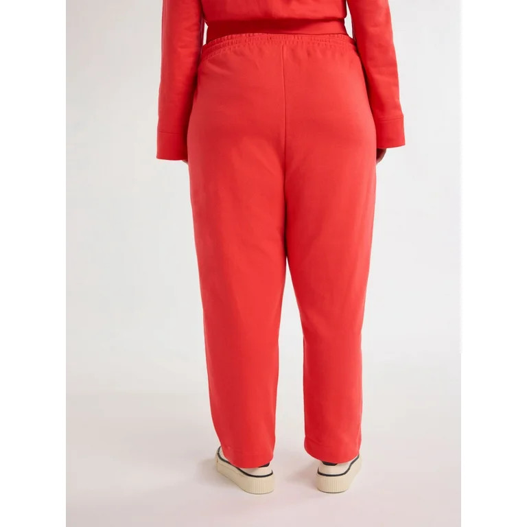 Free Assembly Women's and Women's Plus French Terry Cloth Sweatpants with Patch Pockets, 24.5" In... | Walmart (US)