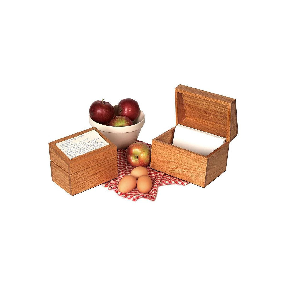Lehman's Wooden Recipe Box Holds 300 3" x 5" Recipe Cards in Handcrafted Oak Wood Box | Target