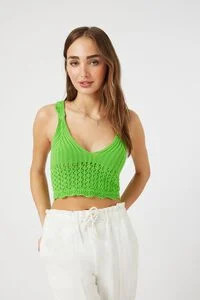 Crochet Lace-Up Crop Top | Forever 21 (US)