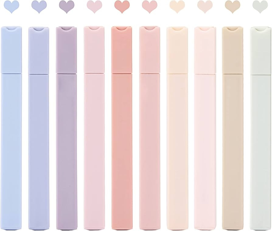 LABUK 10pcs Pastel Highlighters Aesthetic Cute Highlighter Soft Chisel Tip Marker Pen with Mild A... | Amazon (US)