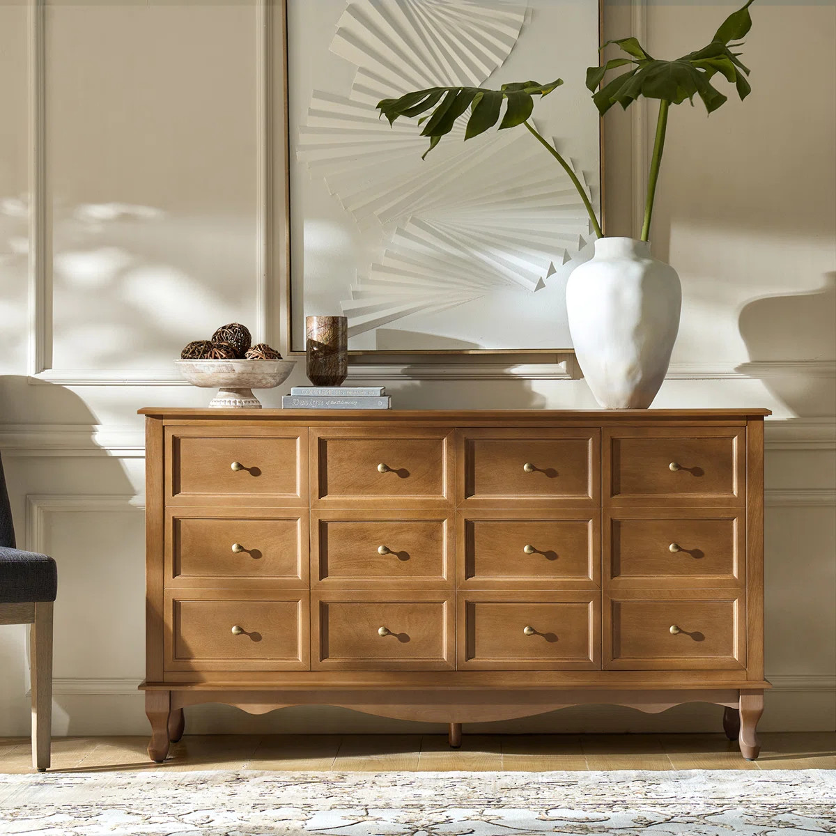 Ilesha 58" Wide Transitional 4 Door Sideboard with Adjustable Shelves and Solid Wood Legs | Wayfair North America