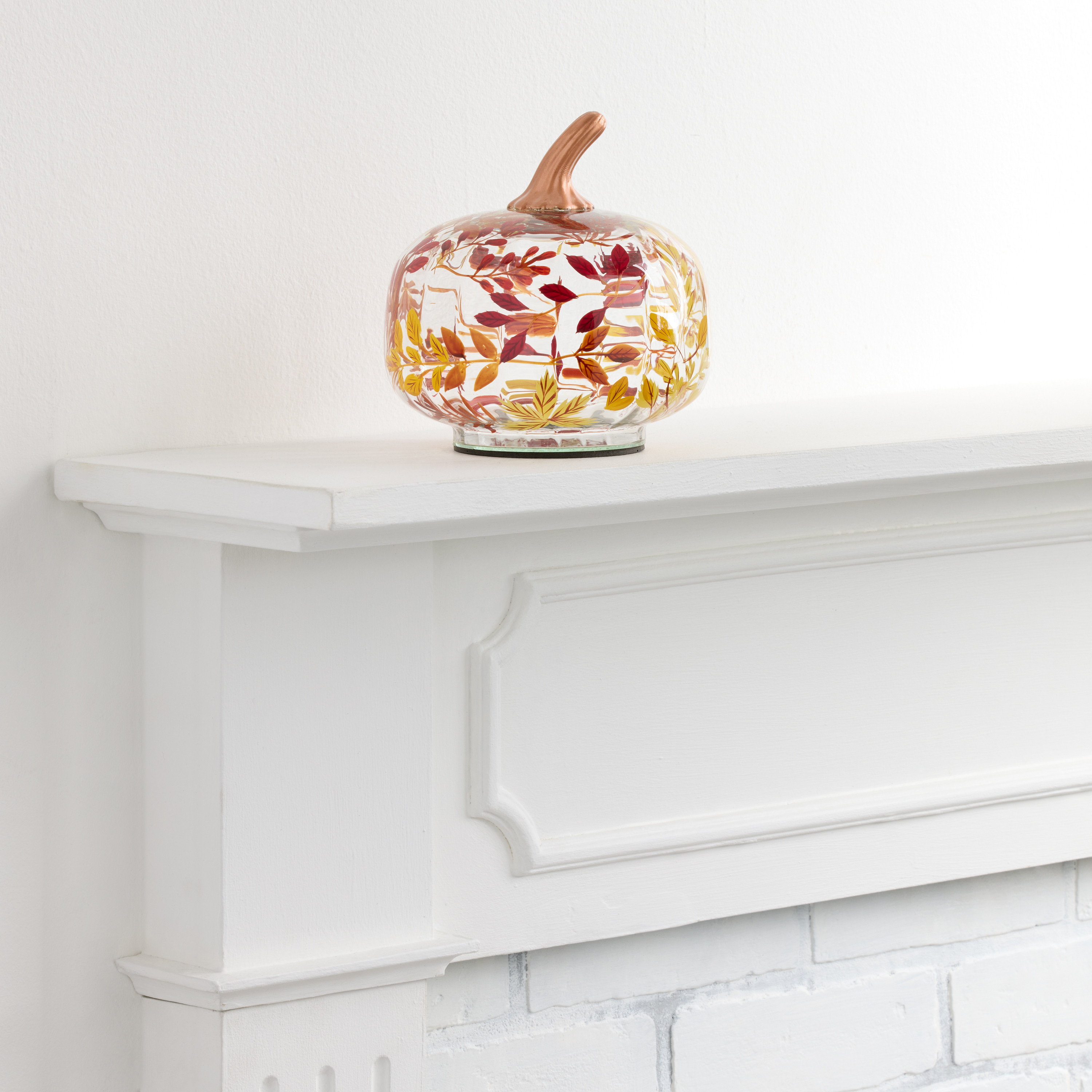 Handblown Glass Botanical Pumpkin Decor - World Market | World Market