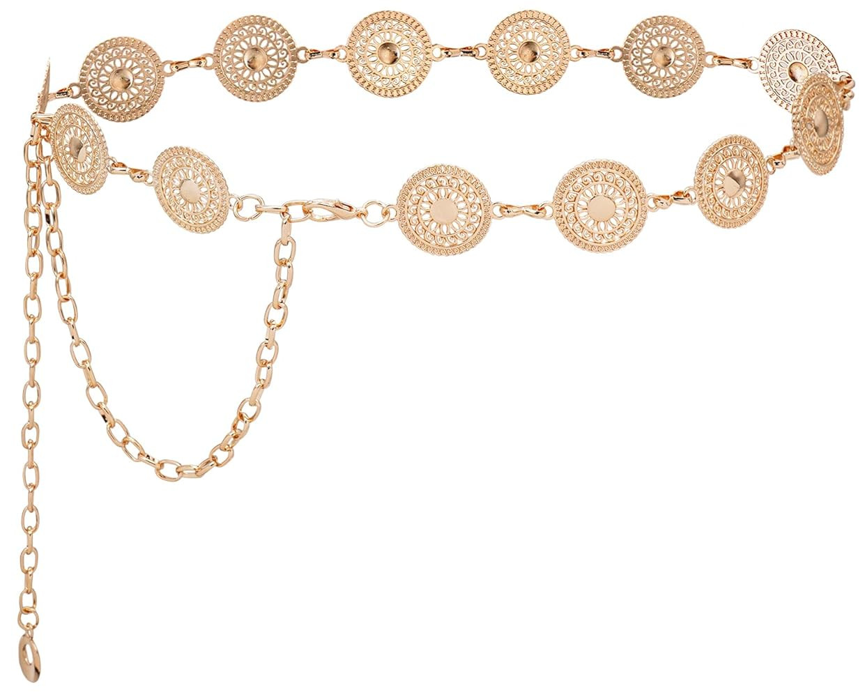 O-Ring Waist Chain for Women Metal Link Chain Belt for Jeans Dress | Amazon (US)