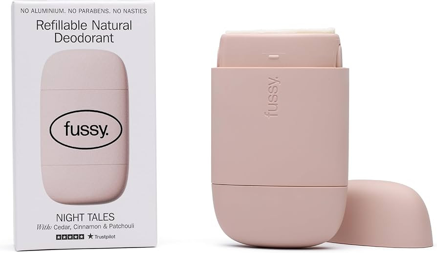 Fussy - Natural Refillable Deodorant - Aluminium Free - 24 hour protection - Floral Scent and Blu... | Amazon (UK)