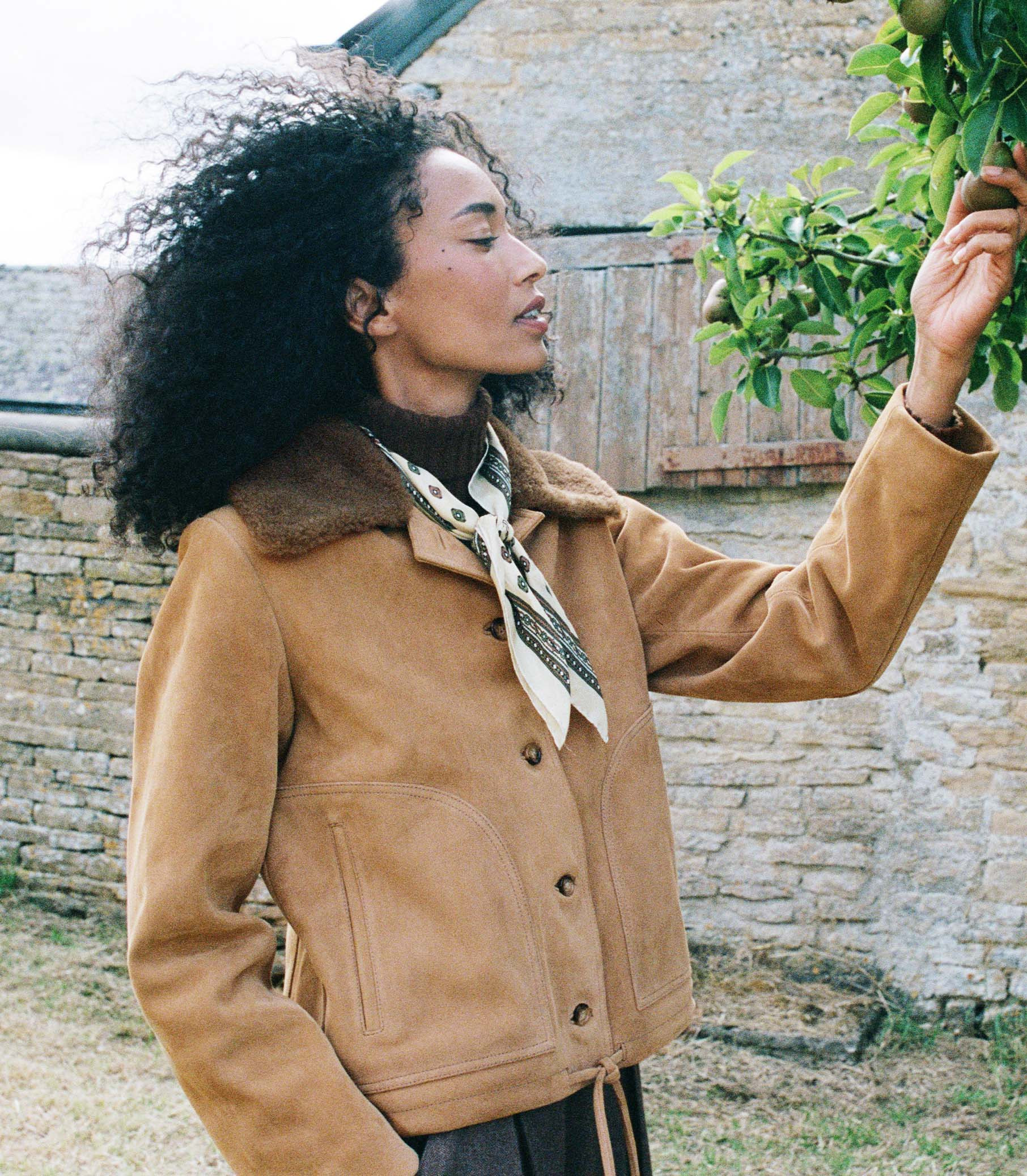 Turner Suede Jacket - Stag | DÔEN | DOEN