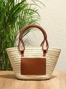 Two Tone Straw Bag
   SKU: sg2207014943134454     US$30.00           AddThis Sharing ButtonsShare... | SHEIN