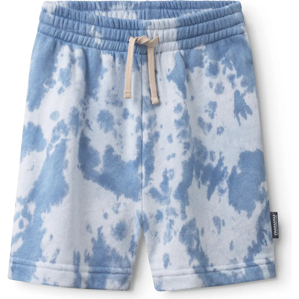 Nununu Kids' Tie Dye Cotton Sweat Shorts in Indigo at Nordstrom Rack, Size 3-4Y | Nordstrom Rack