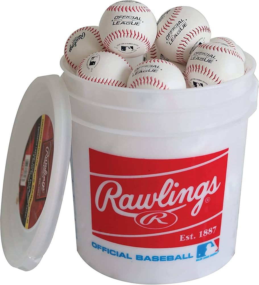 Rawlings | Official League Recreational Use Practice Baseballs | Youth/8U | R8U | Bucket | 24 Cou... | Amazon (US)