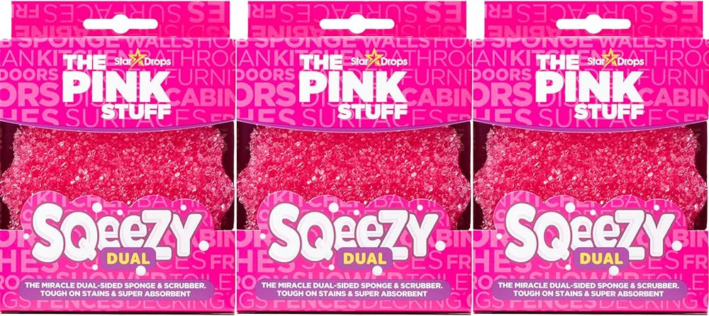 Stardrops – The Pink Stuff – SQeeZY Miracle Dual Sided Scrubber Sponge, Scratch Free Solution... | Amazon (US)