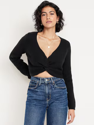 SoSoft Twist-Front Sweater | Old Navy (US)
