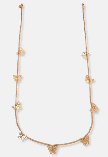 Gold Look Butterfly Sunglasses Chain | Missguided (US & CA)