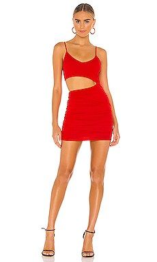 superdown Darcey Ruched Mini Dress in Red from Revolve.com | Revolve Clothing (Global)