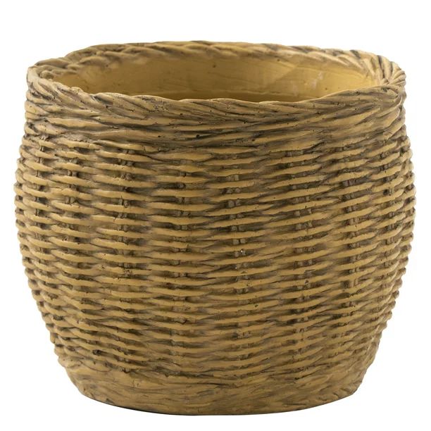 Better Homes & Gardens 8" x 8" x 6" Round Brown Concrete Weaves Seasons Gloworm Plant Planter wit... | Walmart (US)