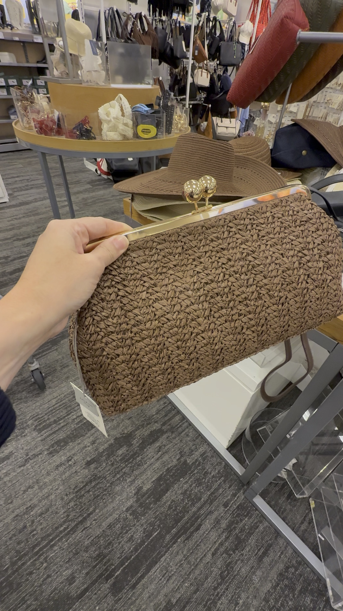 Found the cutest clutch at target this week! It’s the perfect size! I saw it online and it’s much larger in person. 

Target purses, beach outfits, vacation outfits, clutch, brown clutch, woven clutch, straw clutch, cute outfits, outfits for summer, summer outfits

#LTKootd #LTKOver40 #LTKMidsize