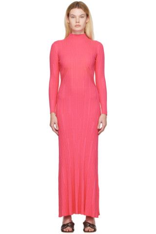 Pink Le Papier 'La Robe Lenzuolo' Maxi Dress | SSENSE