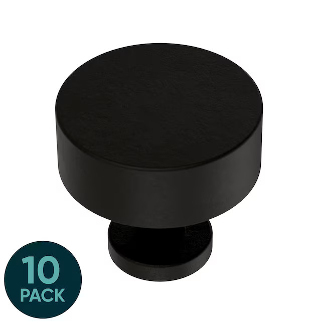 Origin 21 Siri 1-3/16-in Matte Black Round Modern Cabinet Knob 10 -Pack | Lowe's