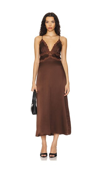 Roya Dress in Mocha | Revolve Clothing (Global)